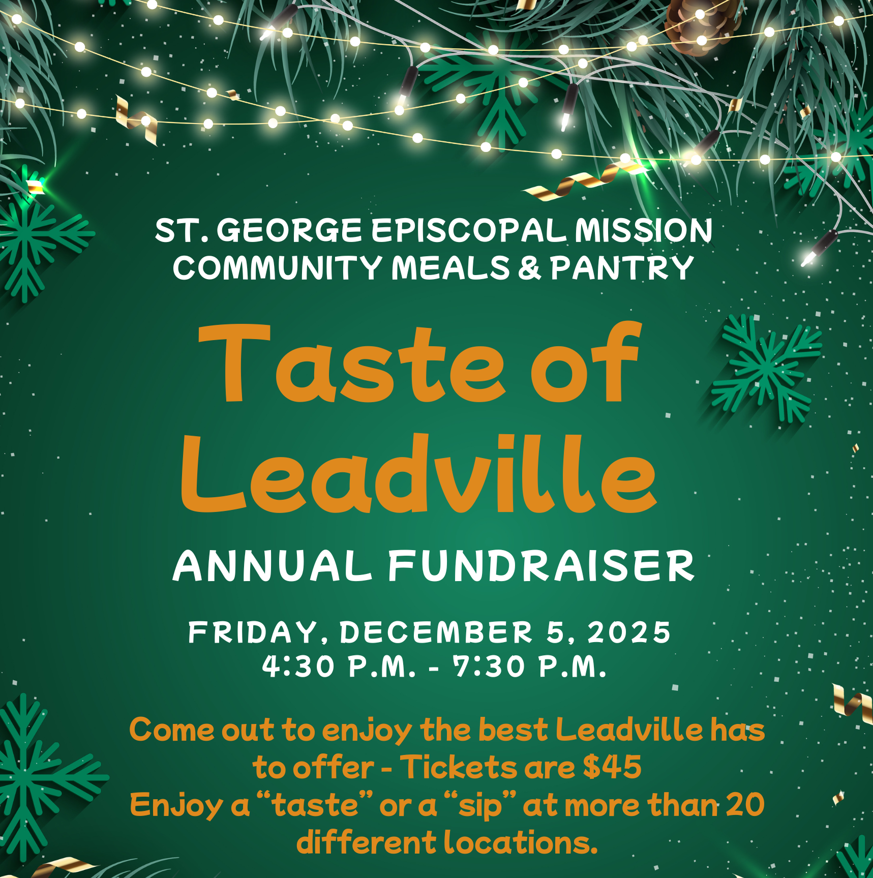 St George Presents: A Taste of Leadville - logo